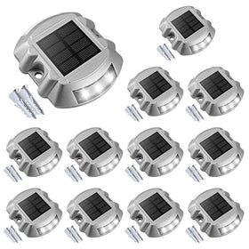 VOLISUN solar dock light with six LEDs brightens docks and steps at night.