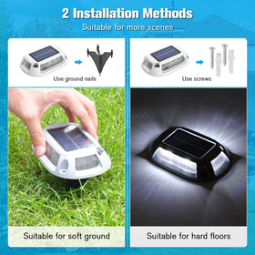 VOLISUN easy-install lights allow screws or ground stakes installation.
