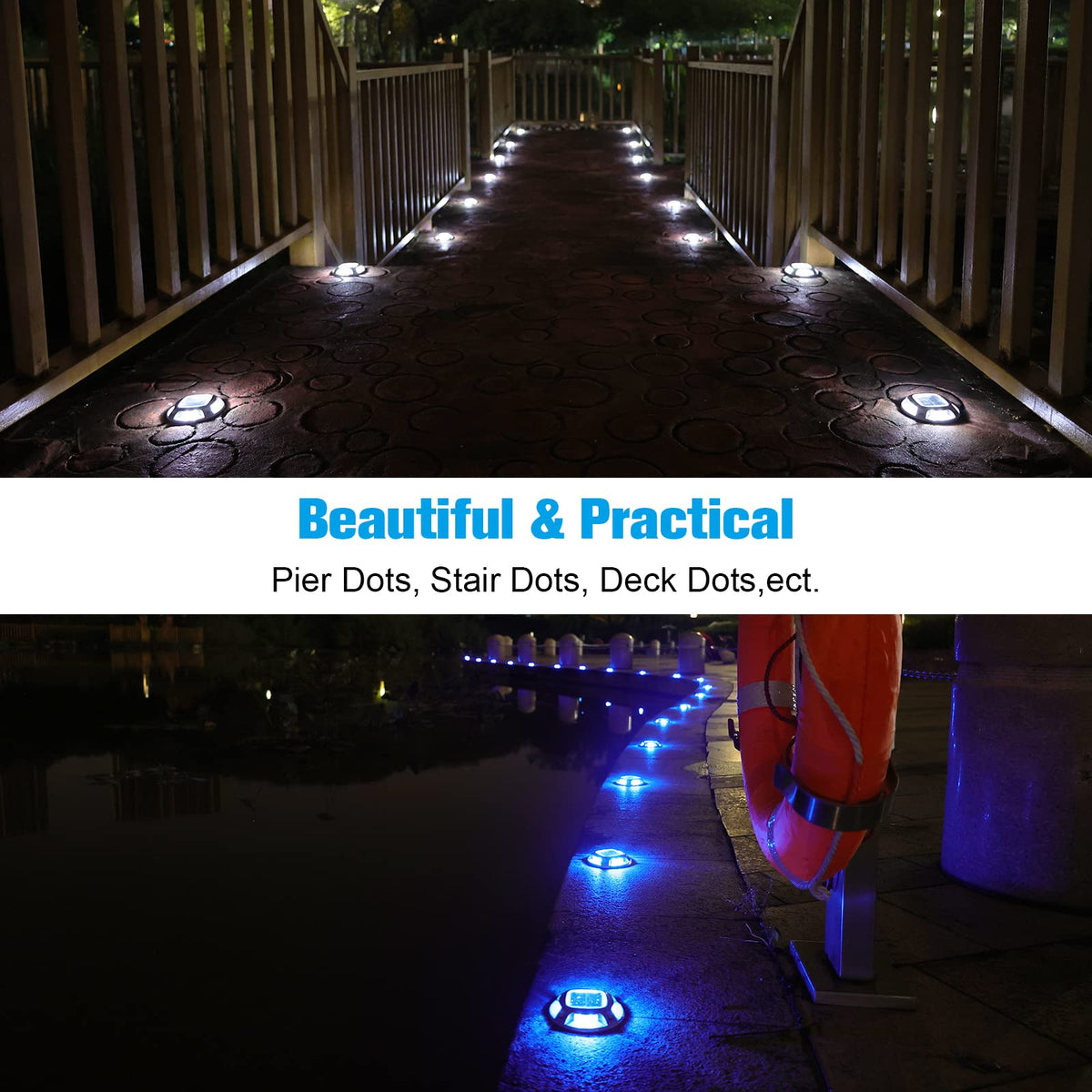 VOLISUN solar driveway lights packaging includes mounting hardware for versatile setup.