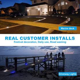 VOLISUN solar driveway lights daytime charging powers long-night illumination.