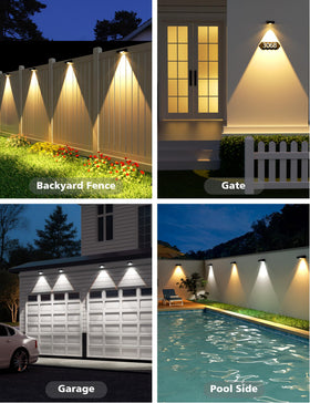 VOLISUN eight-pack fence lights for year-round yard illumination