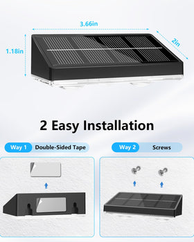 Volisun solar fence light upgraded brightness lens covers wide outdoor areas.