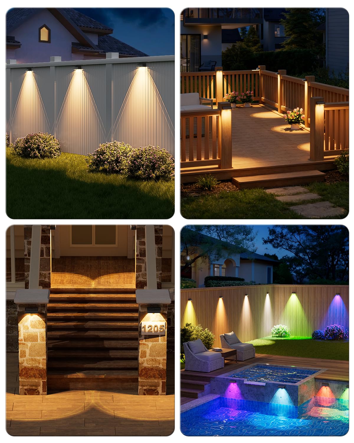 VOLISUN 12-pack covers larger outdoor areas with consistent brightness