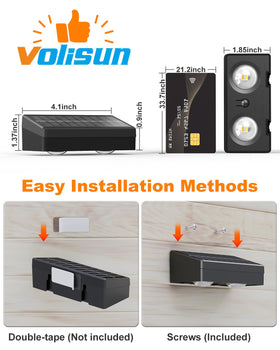 VOLISUN no wiring required suitable for walls fences and patios