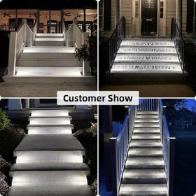 VOLISUN solar patio light creates warm outdoor ambiance.