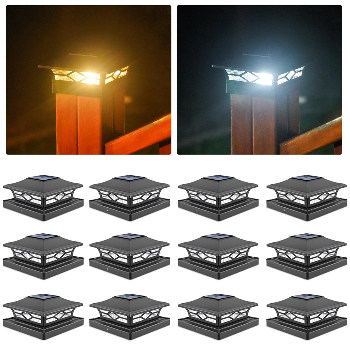 VOLISUN solar post cap light for 4x4 posts delivers bright, wire-free lighting.