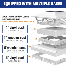 VOLISUN post caps show warm and cool color modes for mood lighting.