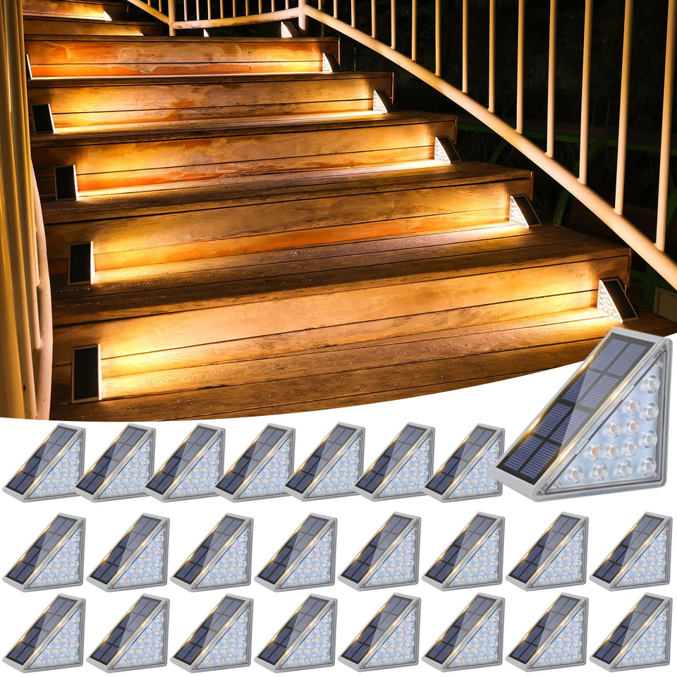 VOLISUN solar stair light on stairs providing clear night visibility