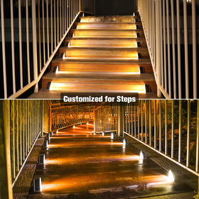 Volisun solar stair lights IP67 waterproof design withstands rain and snow.
