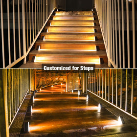 VOLISUN installation clip demonstrates easy, no-wiring setup for stairs.