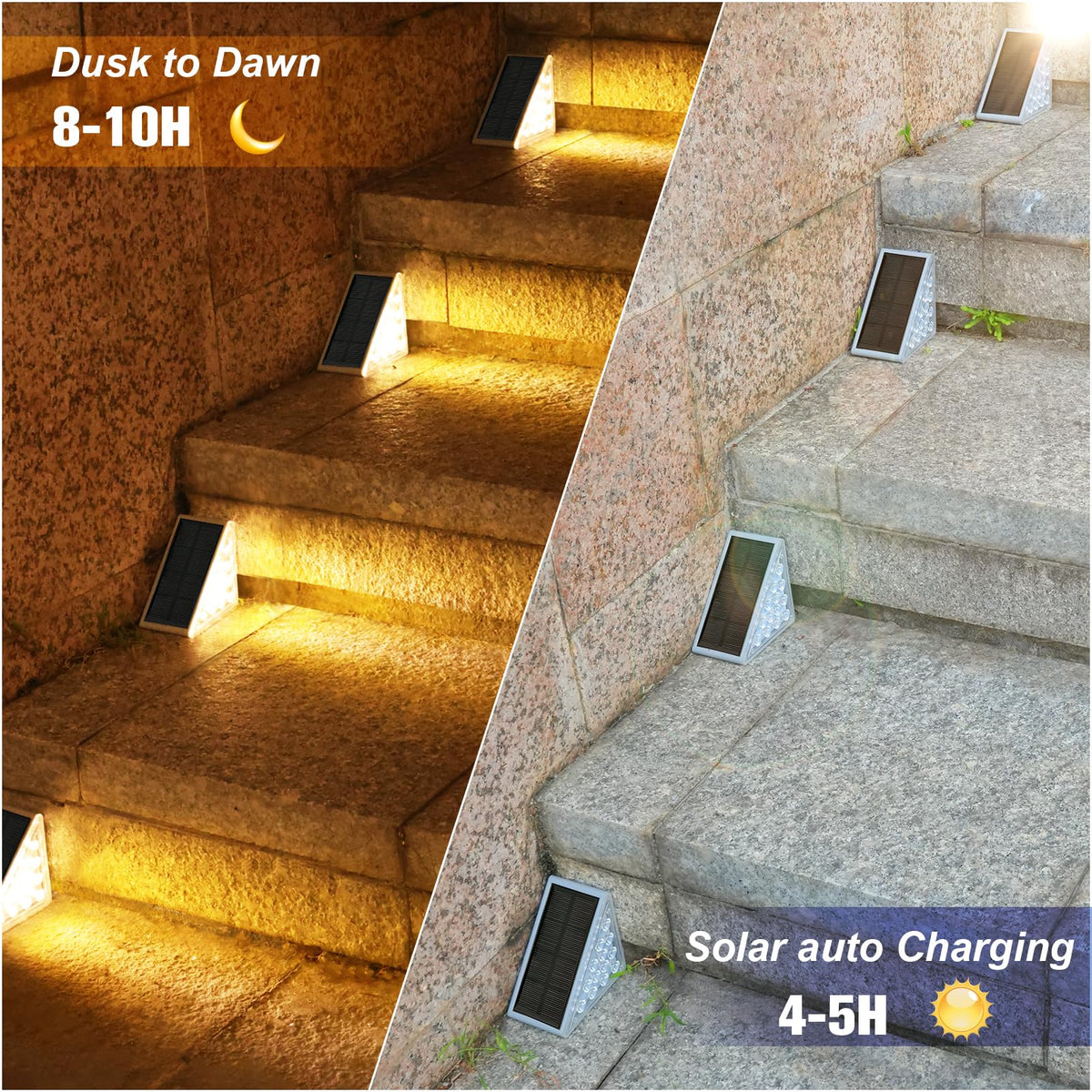 VOLISUN solar step light LED beam brightening garden stairs.