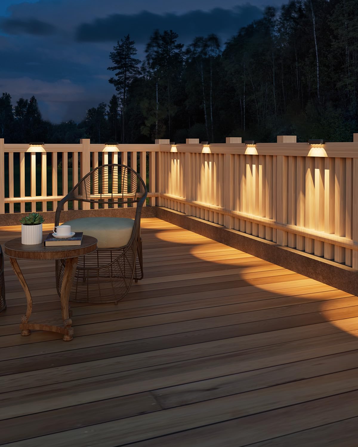Volisun solar step light outdoor boosts stair visibility at night
