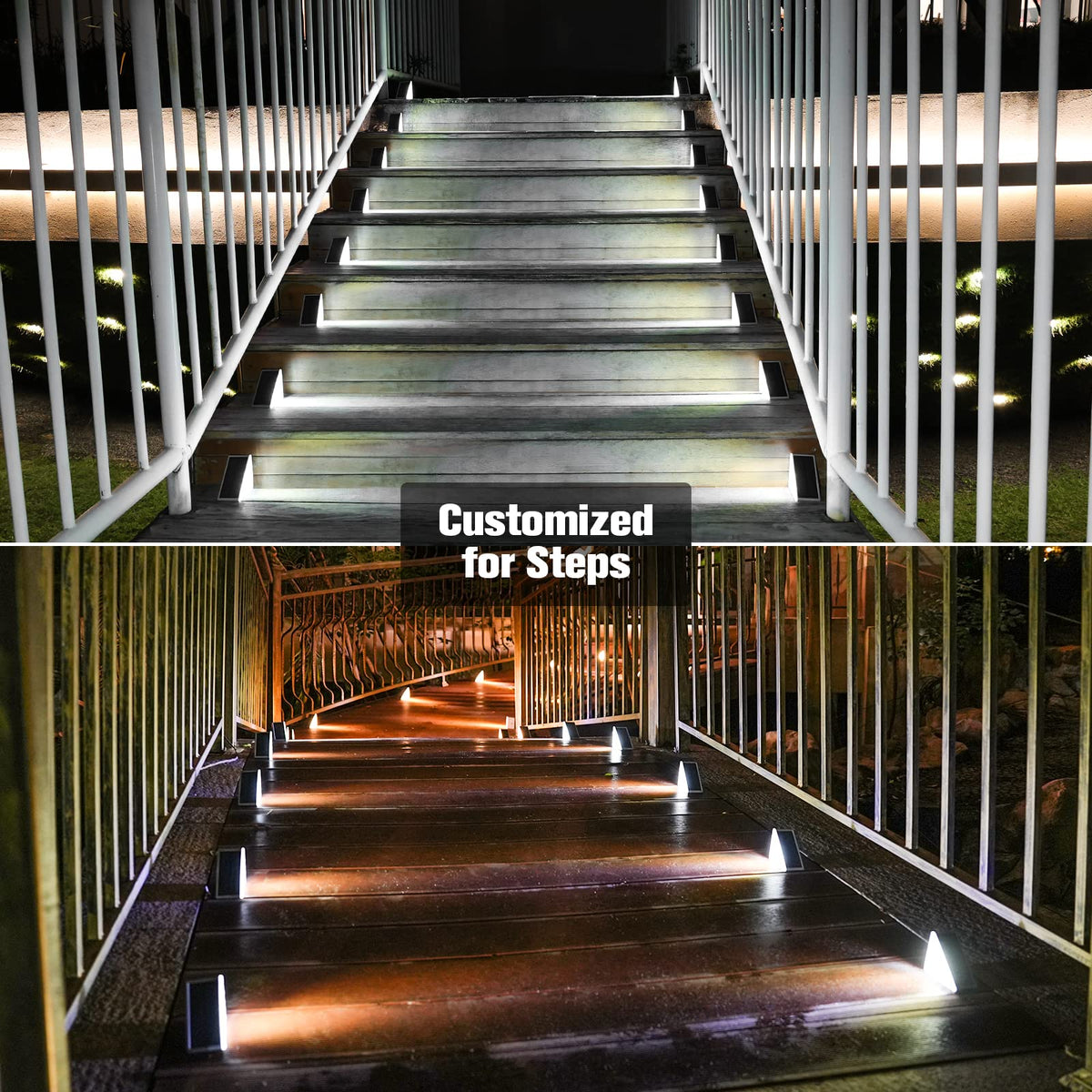 VOLISUN stair light with 13 LEDs delivers bright, clear stair visibility after dusk.