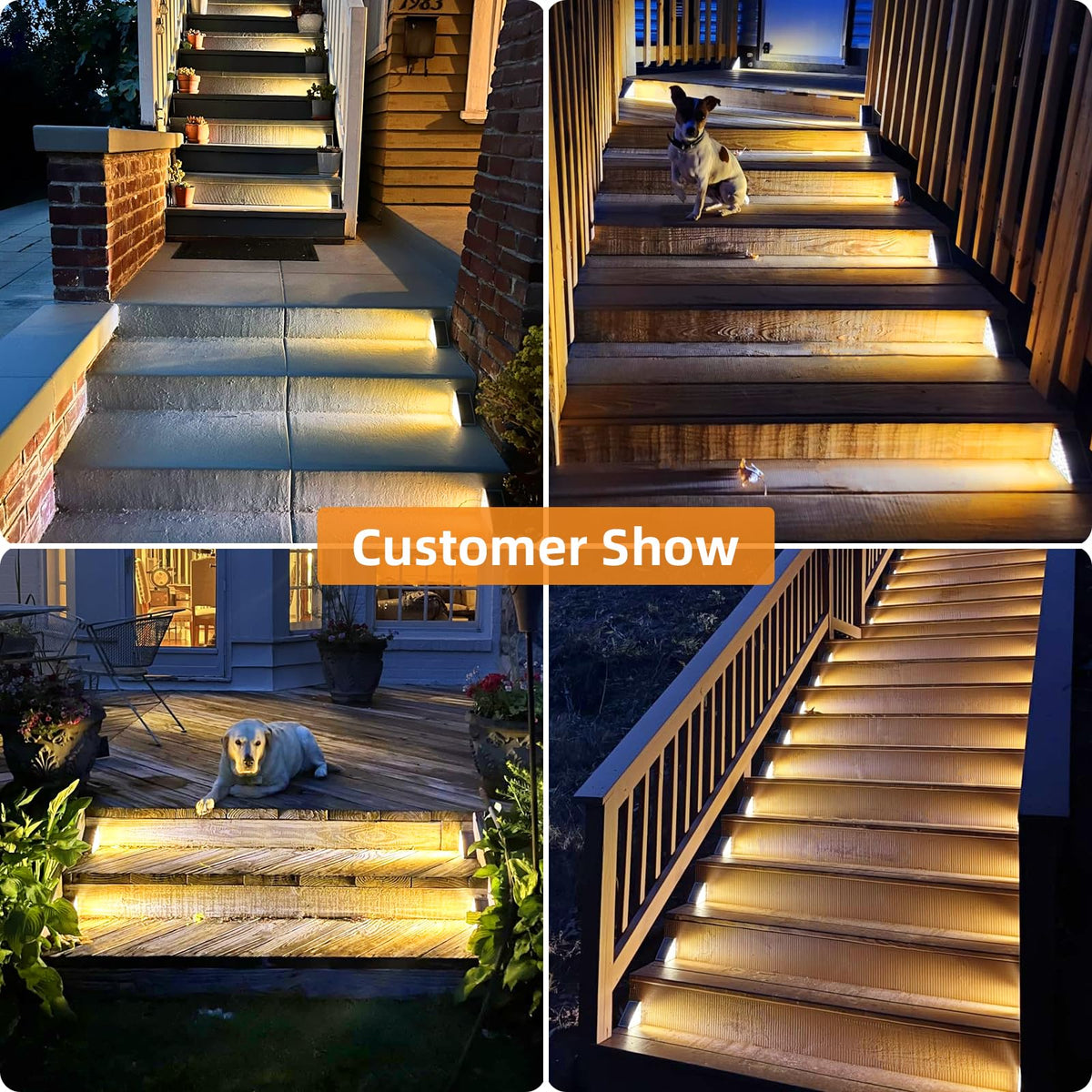 VOLISUN stair light screw-installation method for secure mount.