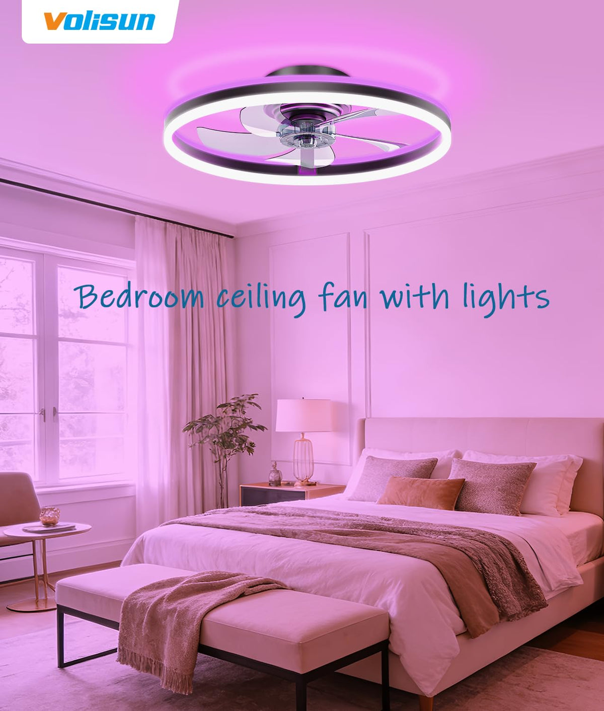 VOLISUN three-year service coverage for LED ceiling fan performance.