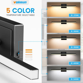 VOLISUN vanity light 180-degree tilt for upward or downward illumination.