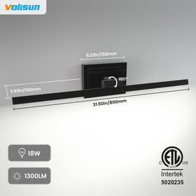 VOLISUN black metal back panel adds durable, sleek style