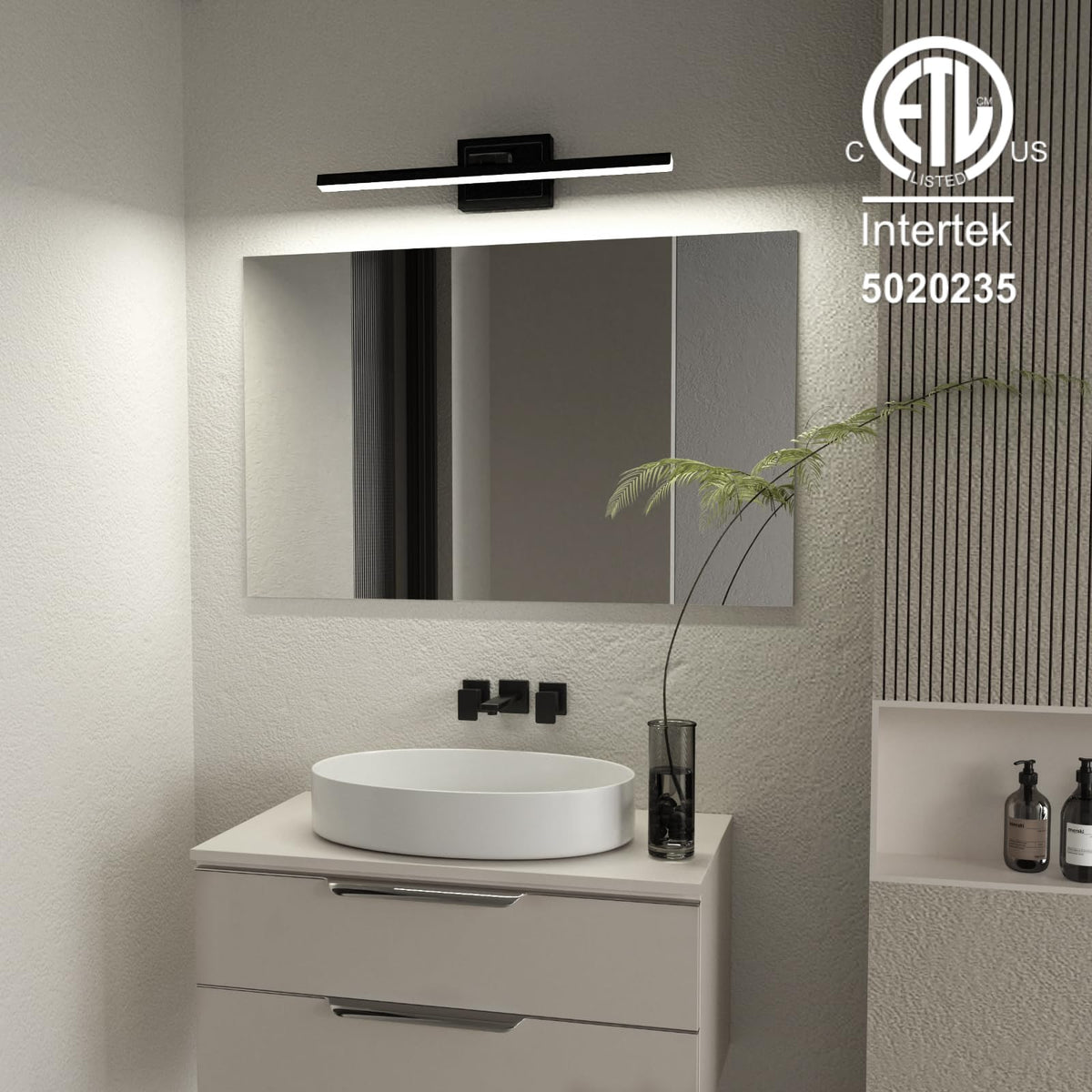 VOLISUN vanity light with IP44 rating resists humidity and dust in bathrooms.
