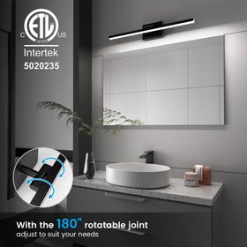 VOLISUN vanity light over mirror rotatable head enables flexible lighting angles.