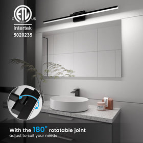 VOLISUN vanity light over mirror provides clear illumination for grooming tasks.