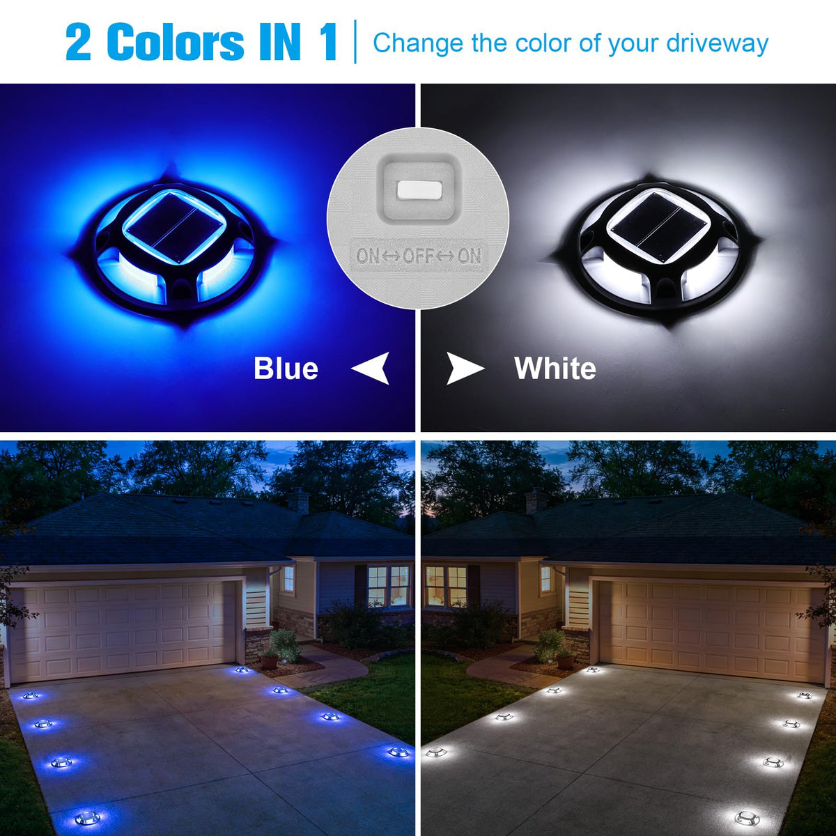 VOLISUN white-blue dock light side view for nighttime edge lighting