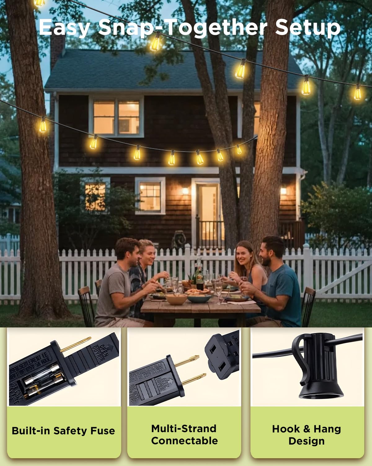 Dimmable VOLIVO outdoor lighting setup for adjustable brightness
