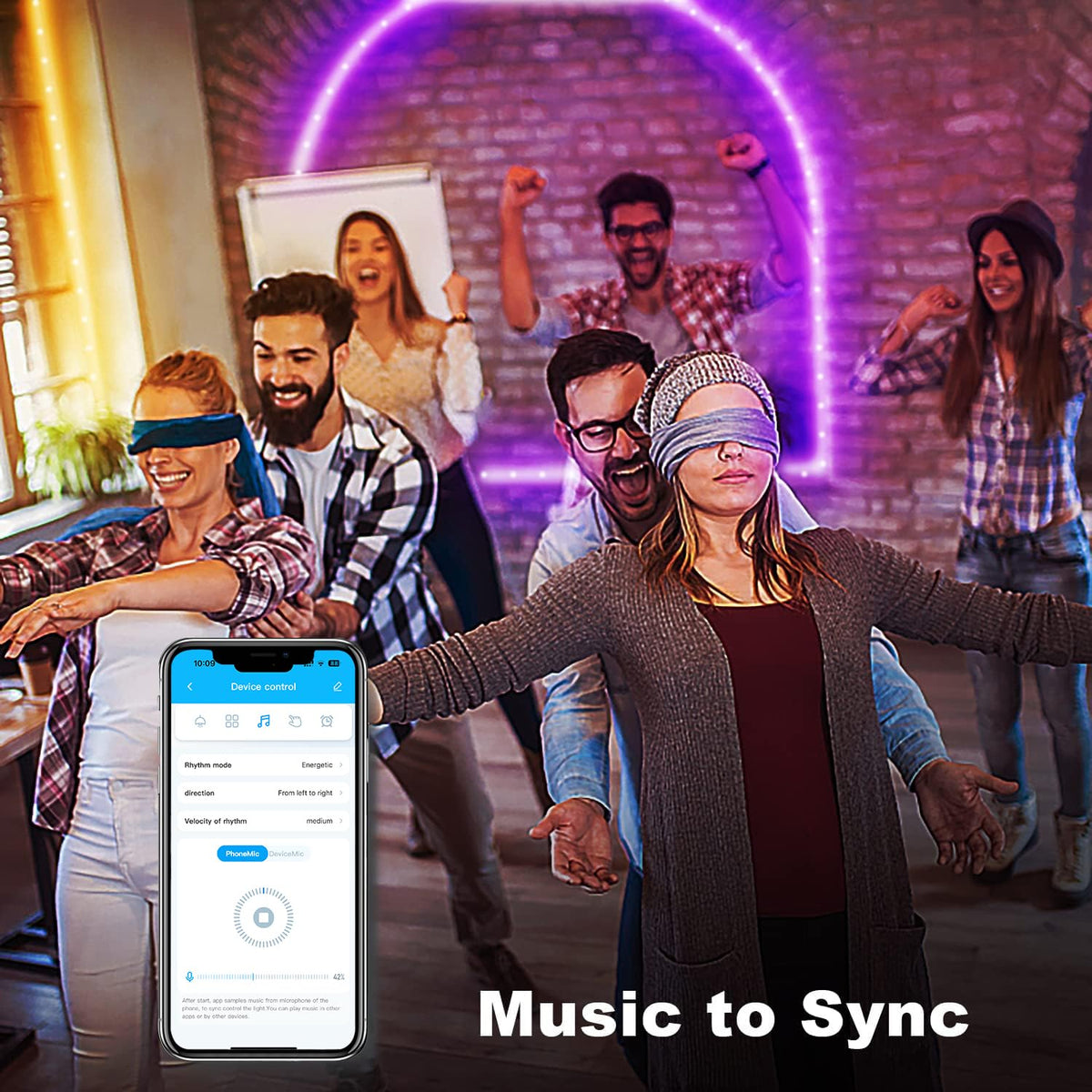 VOLIVO music sync mode reacts to music beats