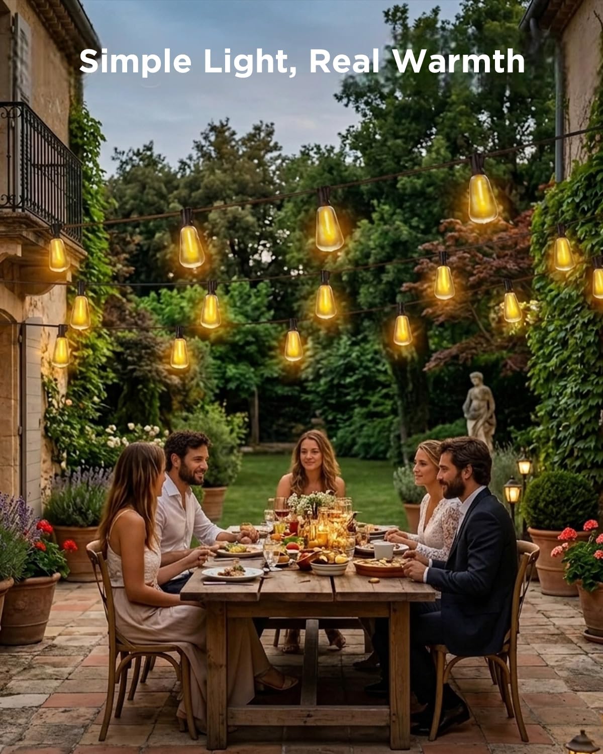 Close-up of VOLIVO ST38 shatterproof bulbs showing durability for outdoor use