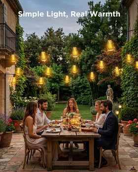 Close-up of VOLIVO ST38 shatterproof bulbs showing durability for outdoor use