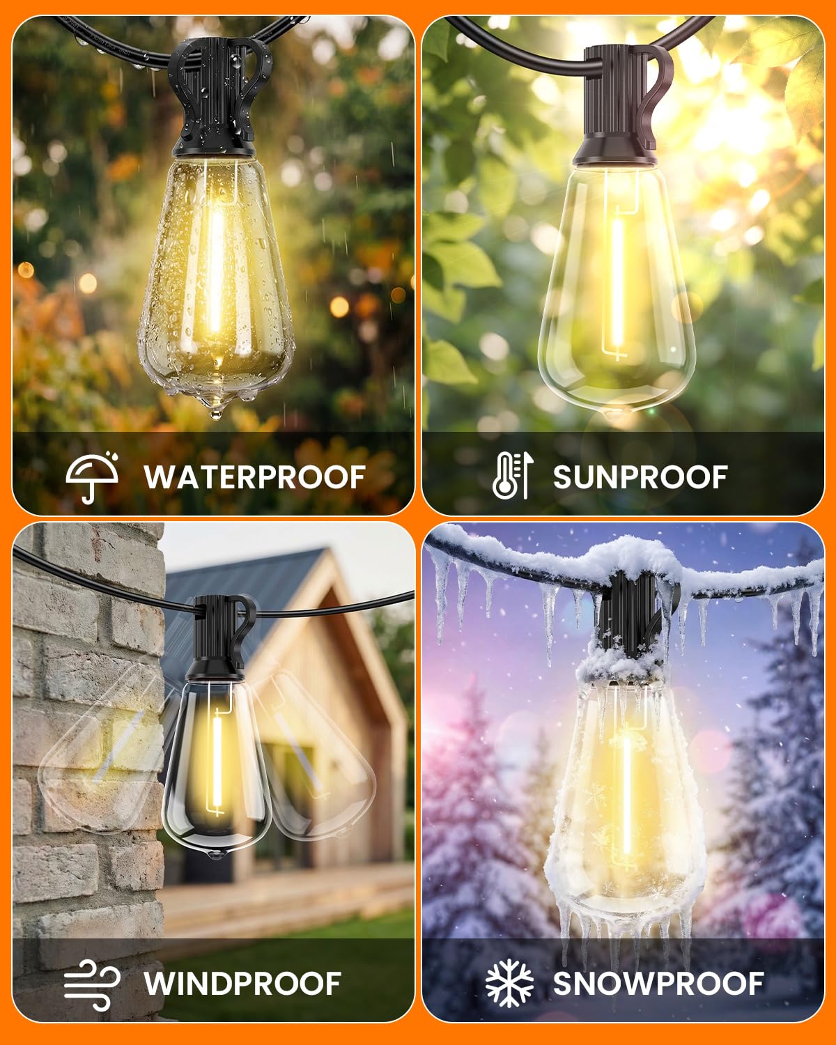 VOLIVO warm 2700K glow creating cozy evenings on a patio or deck