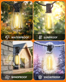 VOLIVO warm 2700K glow creating cozy evenings on a patio or deck