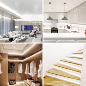 VOLIVO white LED strip lights install easily with strong adhesive on clean surfaces.