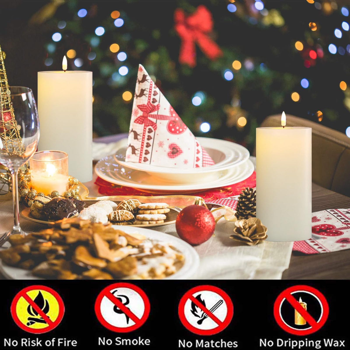 Volnyus remote-controlled candles 2-pack for effortless evenings