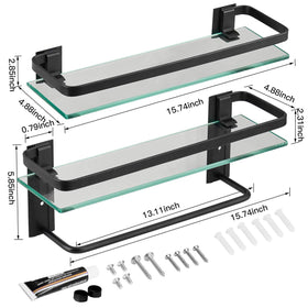 VOLPONE wall shelf showing drill installation for a secure wall mount.