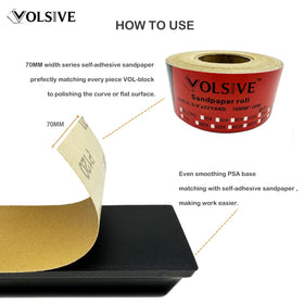 VOLSIVE hand sanding block 7004 long profile for panels and doors