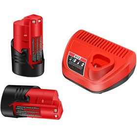 VOLT1799 3.0Ah battery front view boosts runtime for Milwaukee 12V tools