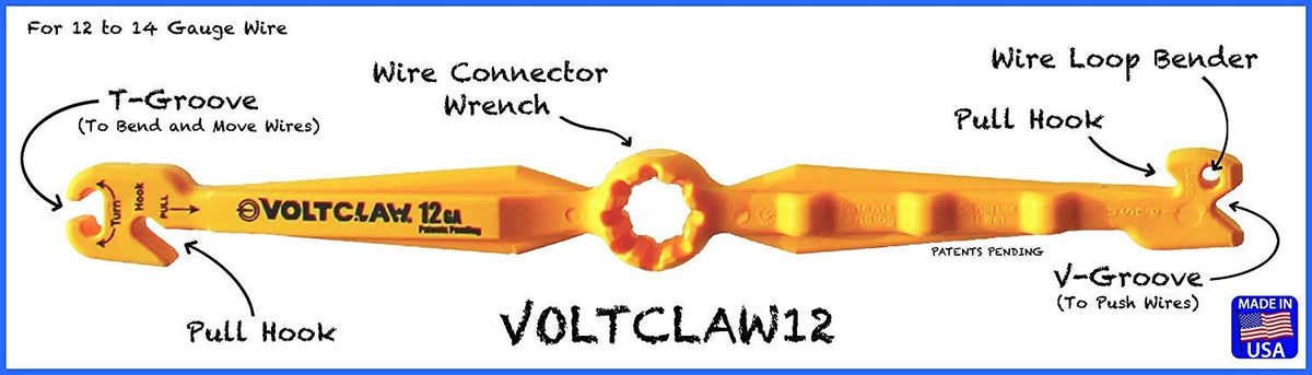 VoltClaw VOLTCLAW-12 provides leverage to remove twist-on connectors quickly.