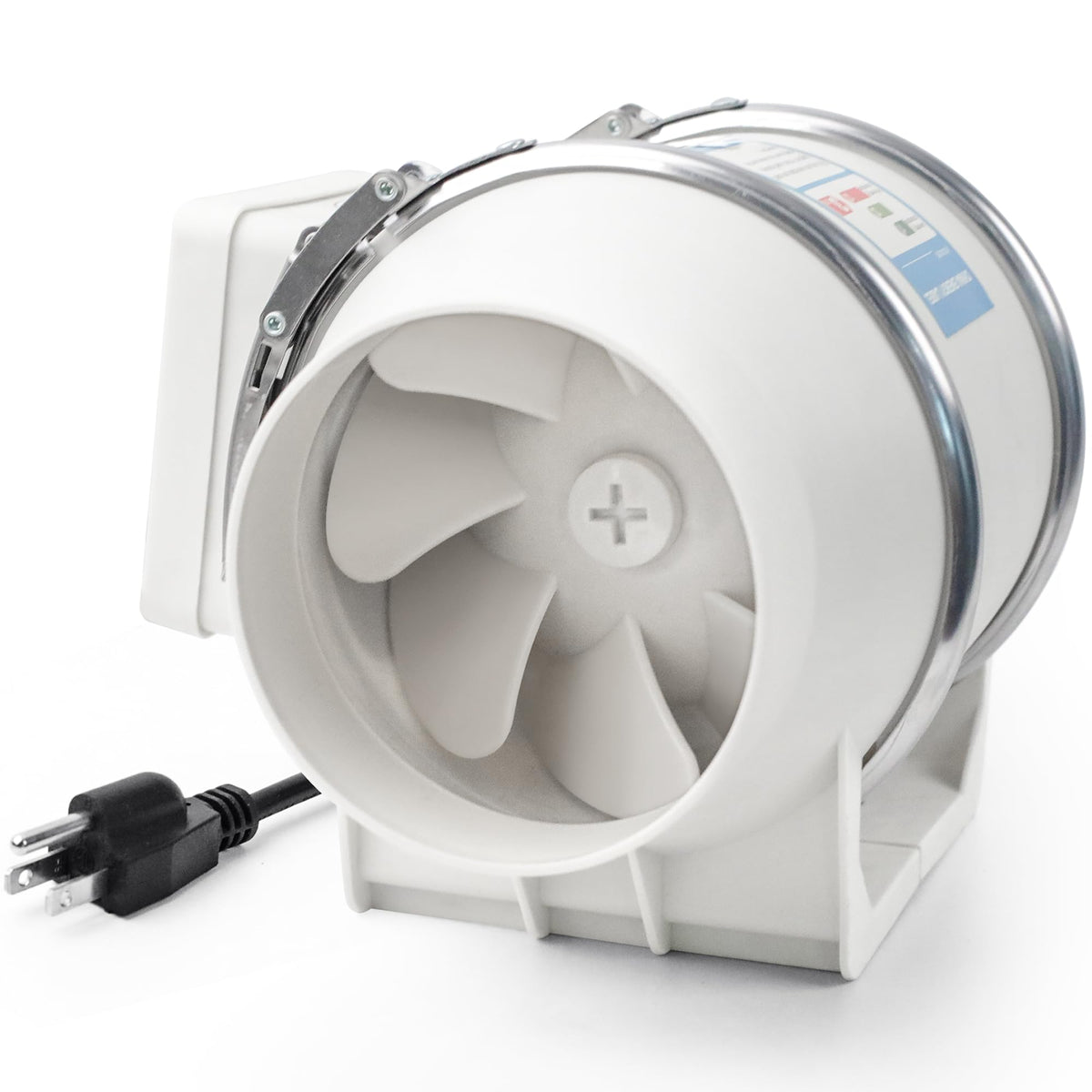 Voltset 4-Inch Duct Fan in action, strong exhaust for grow tents and kitchens.