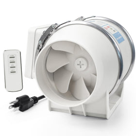 Voltset 4-inch inline exhaust fan delivering strong airflow for bathroom and grow tent ventilation.
