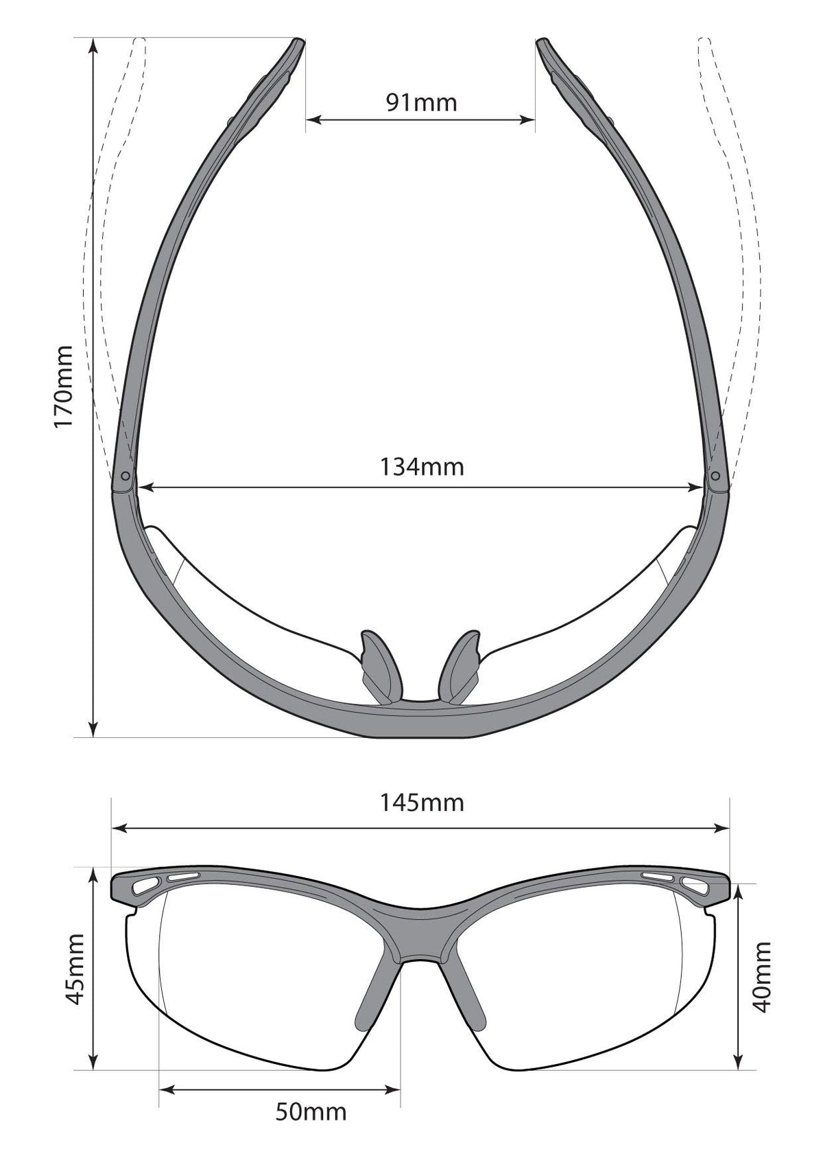 voltX Constructor ANSI Z87.1+ and CE EN166F certified safety glasses.