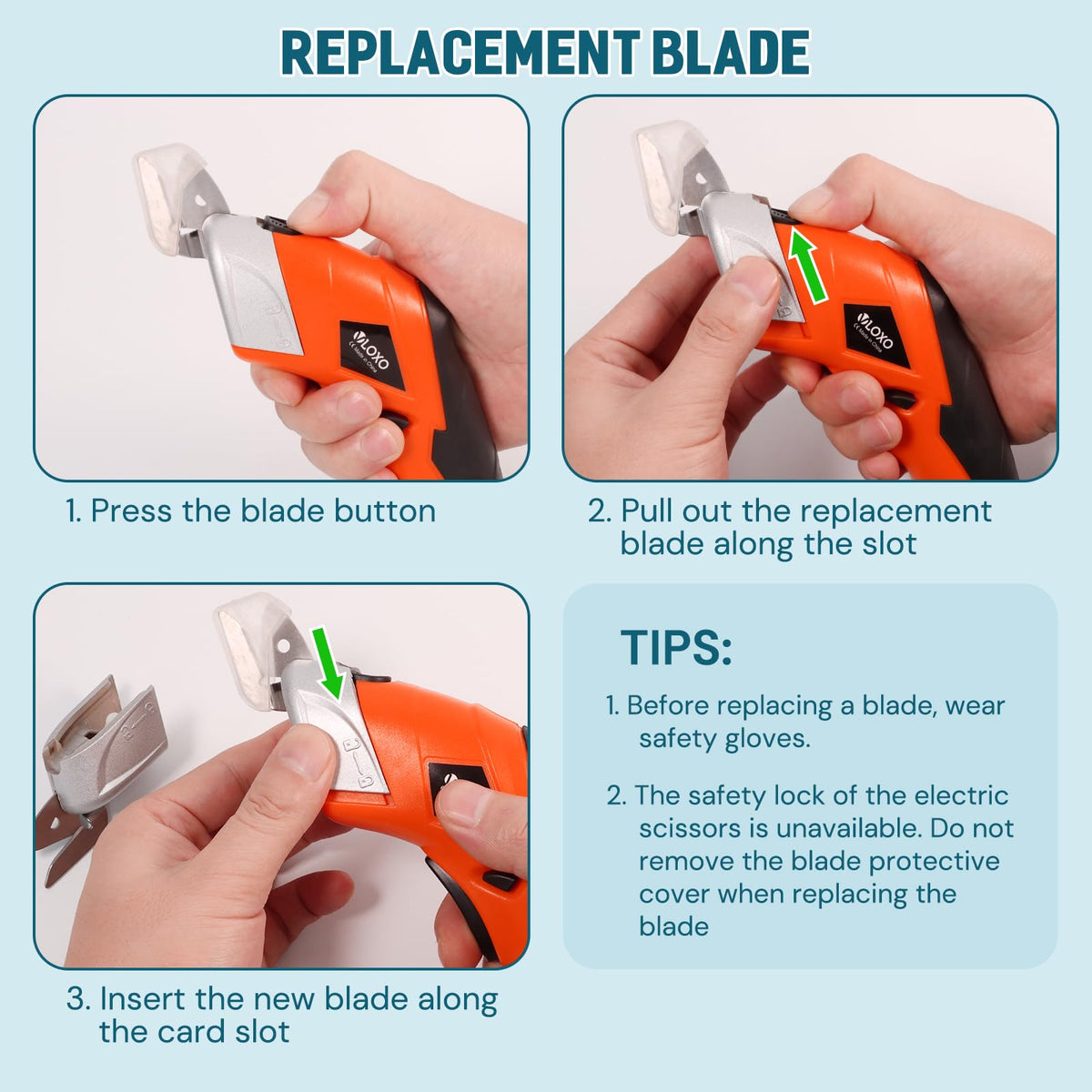VLOXO CS4001 O‑blade cutting soft fabrics and felt.