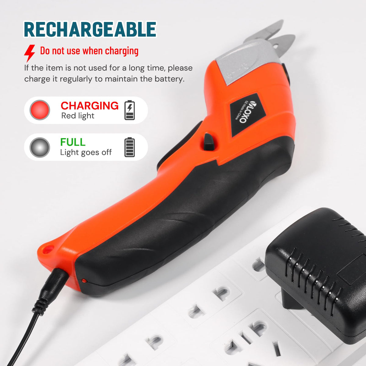VLOXO CS4001 ergonomic handle reduces hand fatigue.