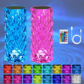 VoMii crystal lamp touch-top for quick color changes and ambiance