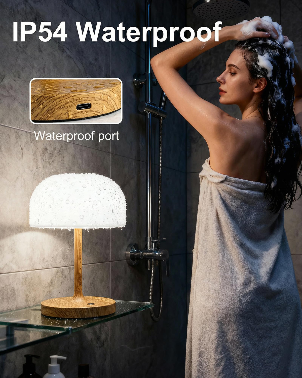 VoMii 9 inch mushroom shade delivering soft ambient glow