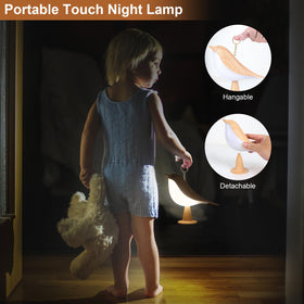 VoMii Bird Desk Lamp touch controls and brightness adjustments for comfortable reading.
