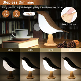 VoMii Bird Desk Lamp side view shows slim profile for desks or shelves.