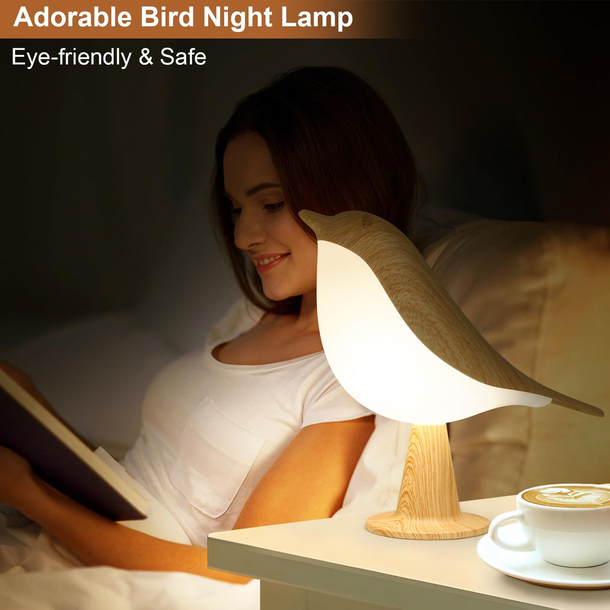 VoMii Bird Diffuser feature adds a subtle aroma while reading.