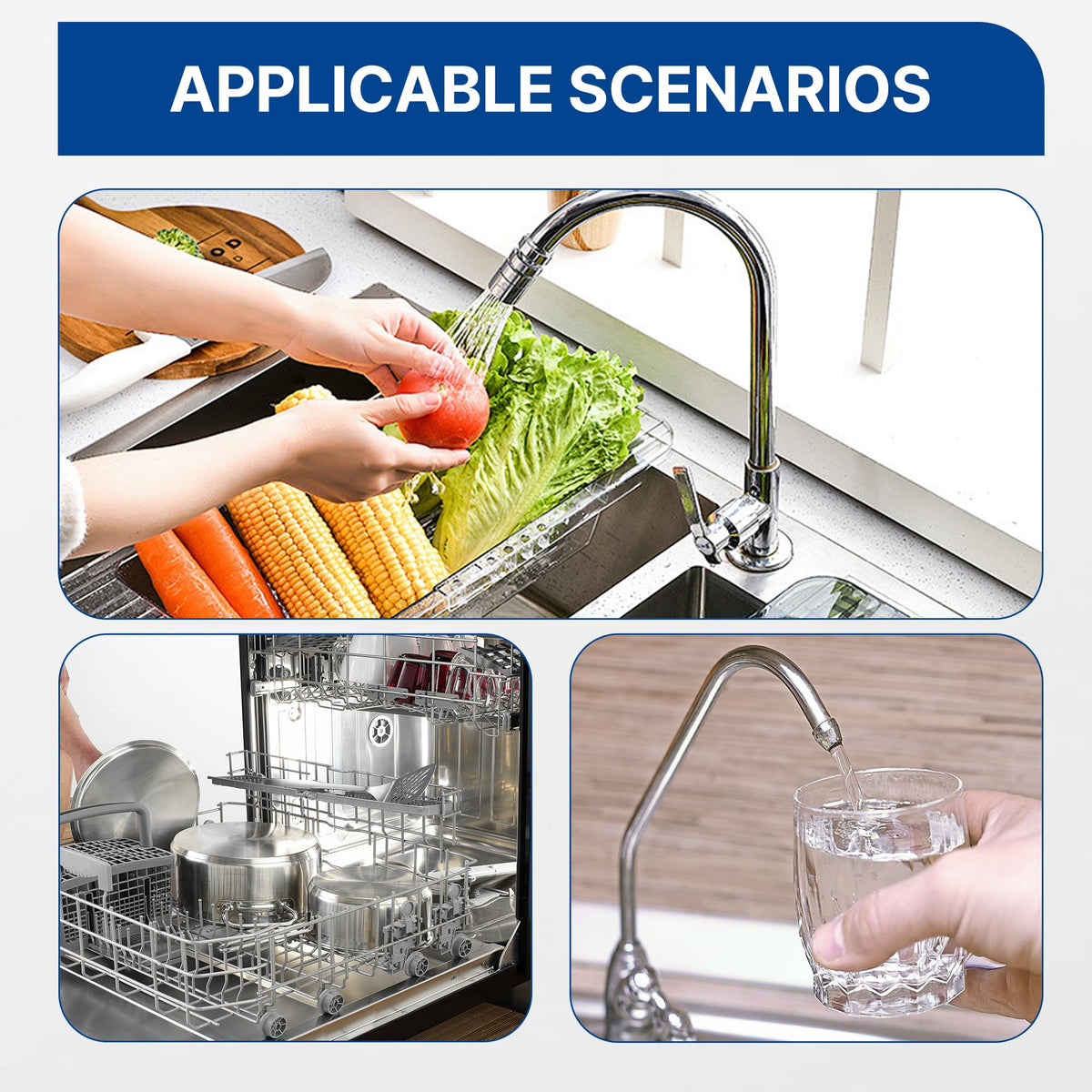 Vomtepe dishwasher drain hose coupler for simple, leak-resistant joins.