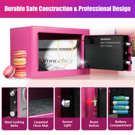 Voncabay safe with four mounting holes for secure installation