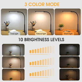 Voncerus goose-neck lamp showing flexible positioning for detailed crafting